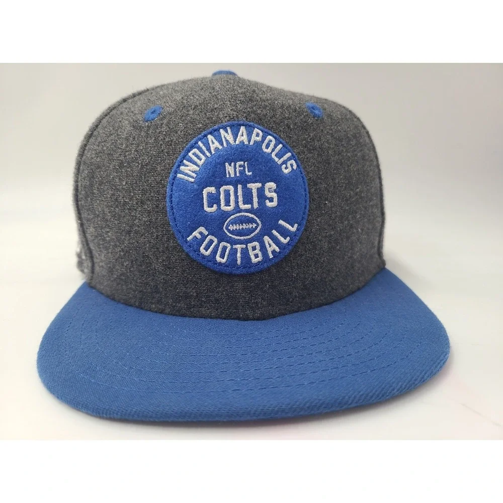 Youth Indianapolis Colts 1953‎ New Era Snapback Hat Cap Wool Blend NFL 100 Gray